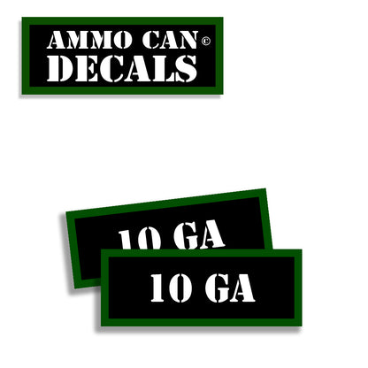 10 GA Ammo Can Decals