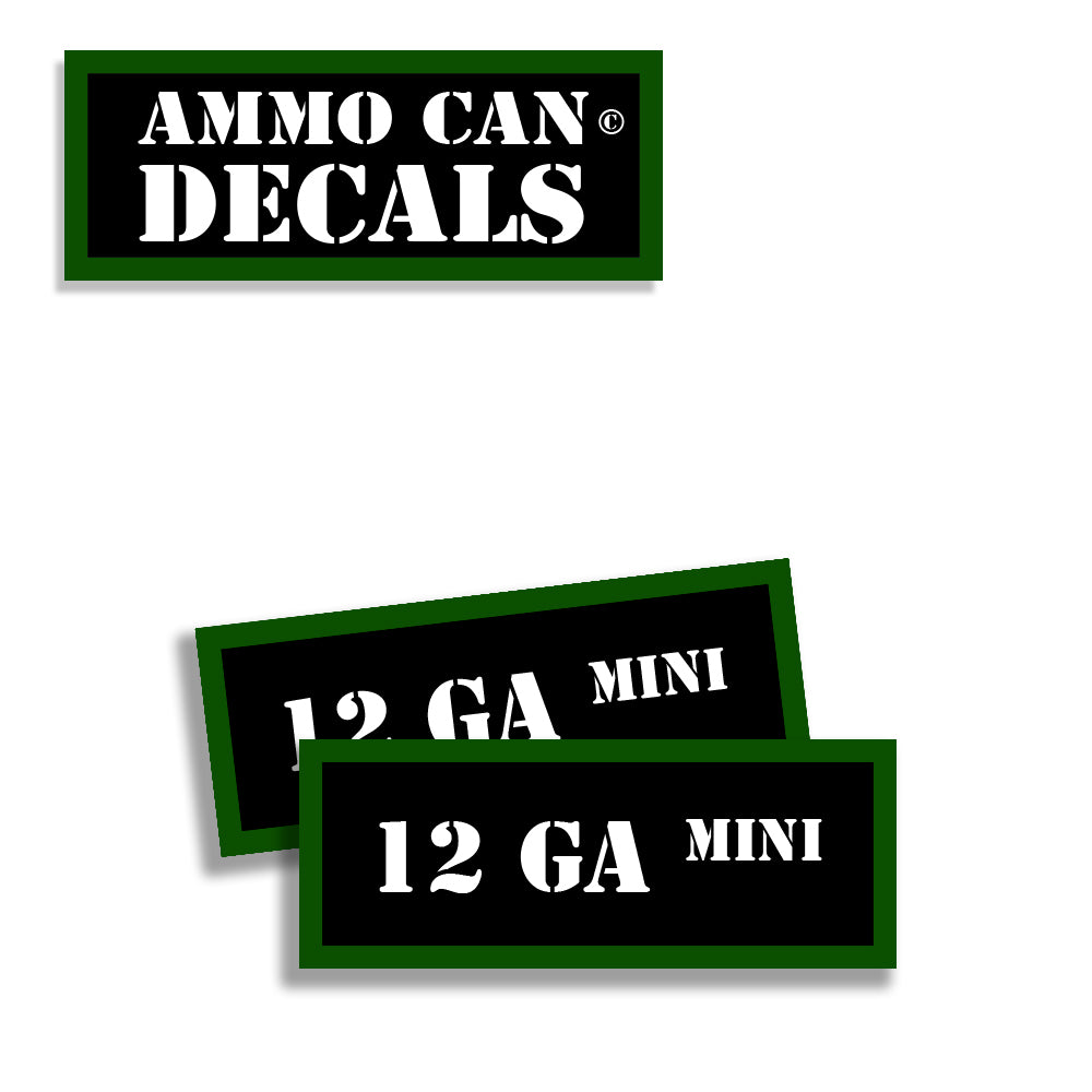 12 GA MINI Ammo Can Decals