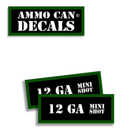 12 GA Mini Shot Ammo Can Decals