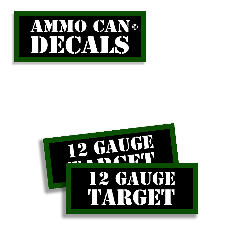 12 Gauge Target Ammo Can Decals