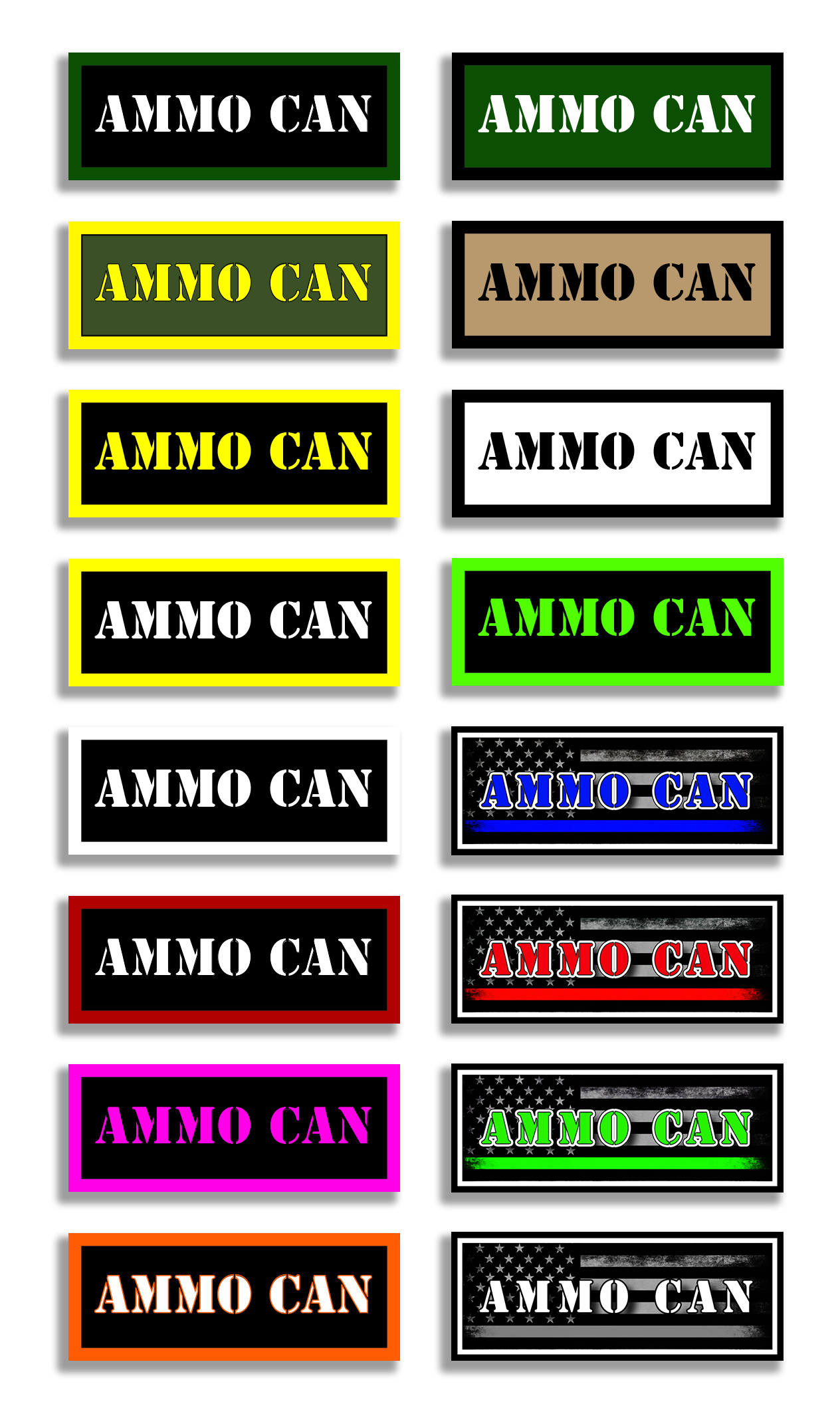 12 GA Mini Infinity Ammo Can Decals