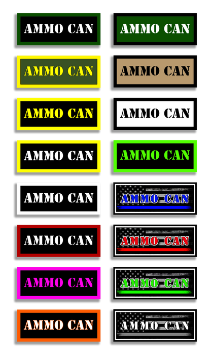 12 GA Mini Infinity Ammo Can Decals